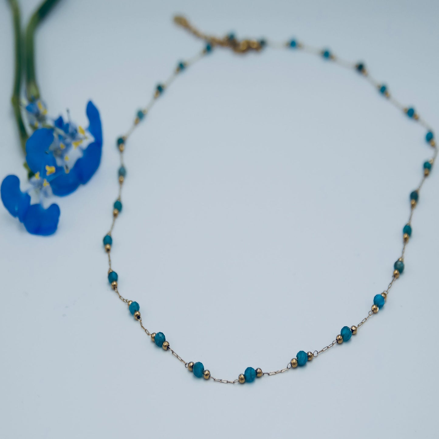 Blue Perfume Chain Necklace