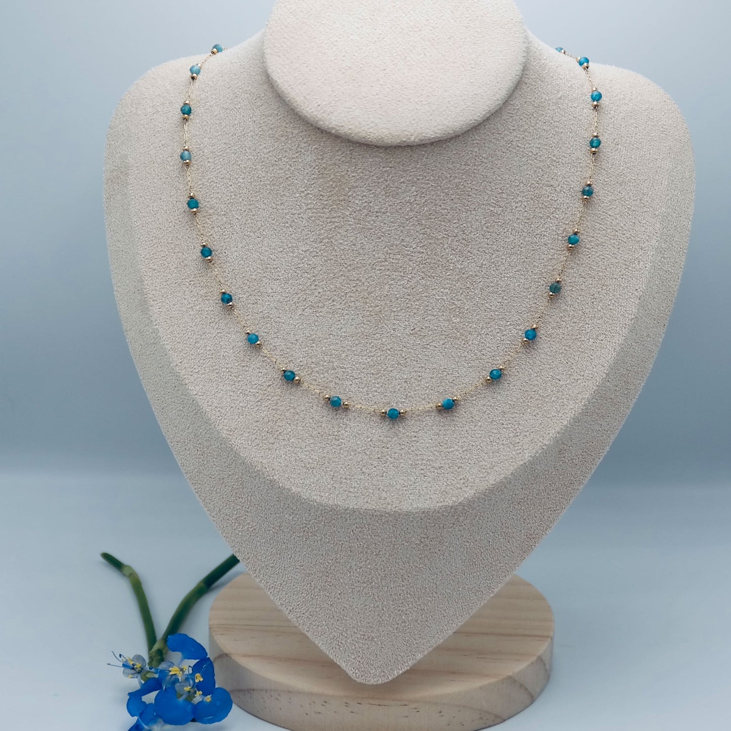 Blue Perfume Chain Necklace