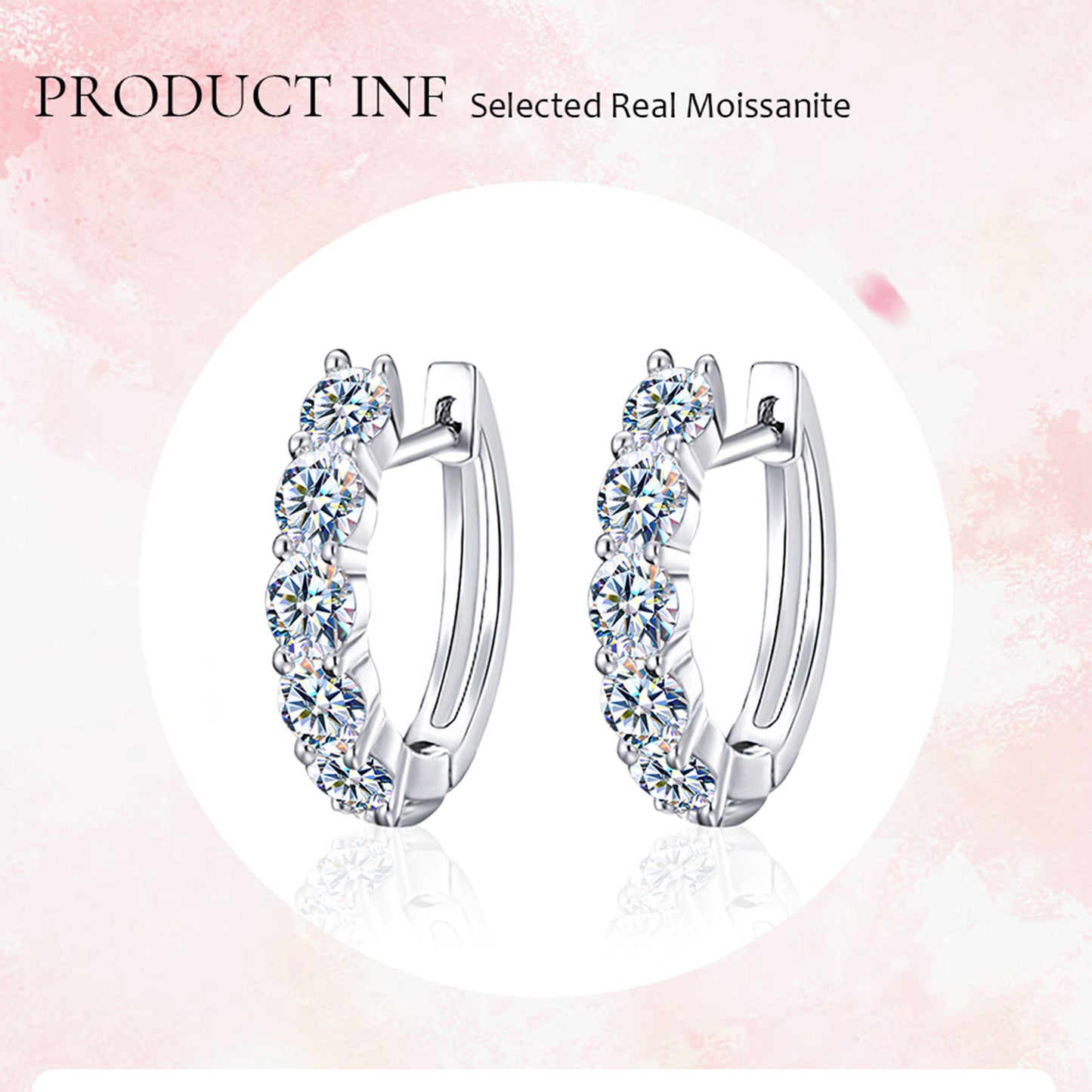 Serenade of Stars - Moissanite Hoops
