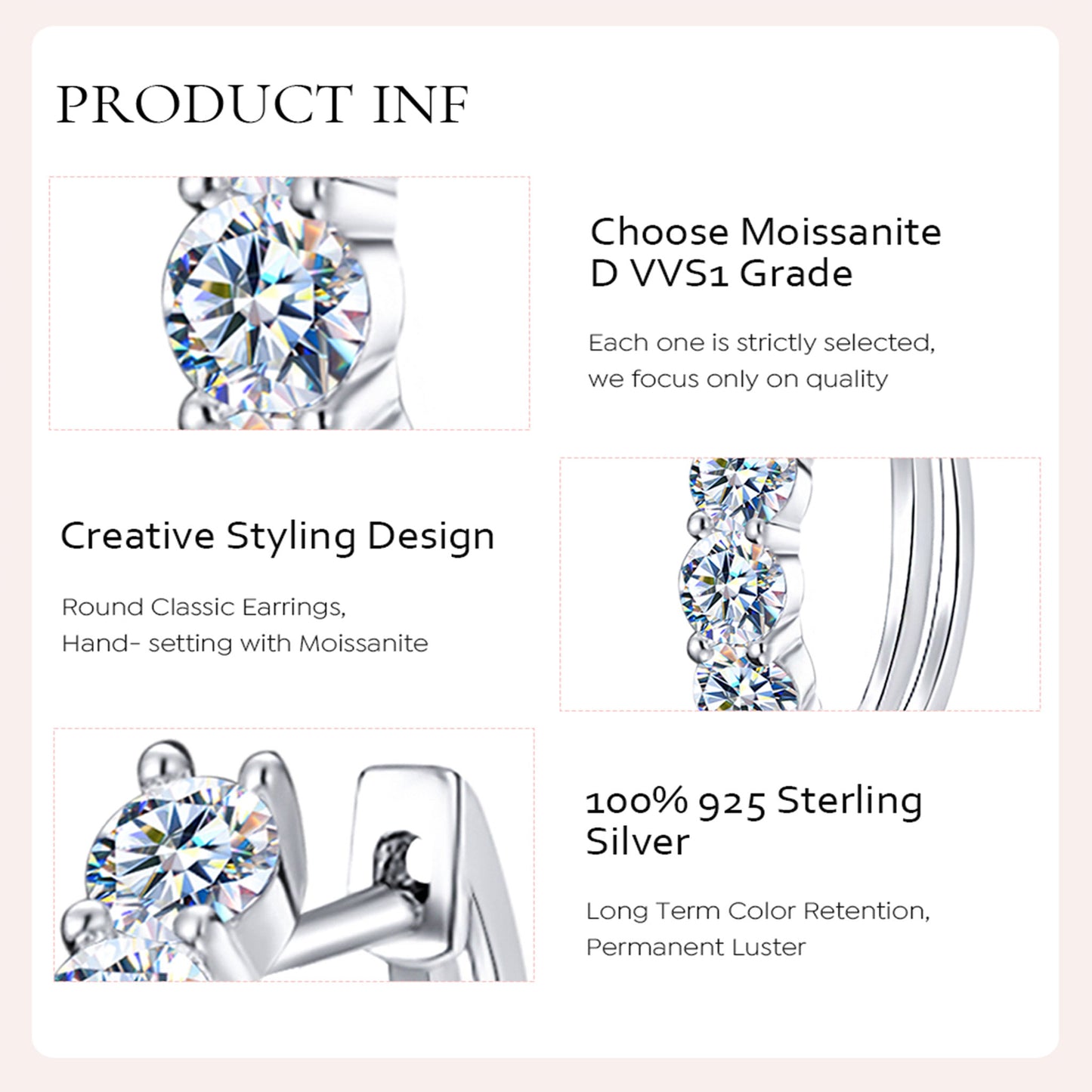 Serenade of Stars - Moissanite Hoops
