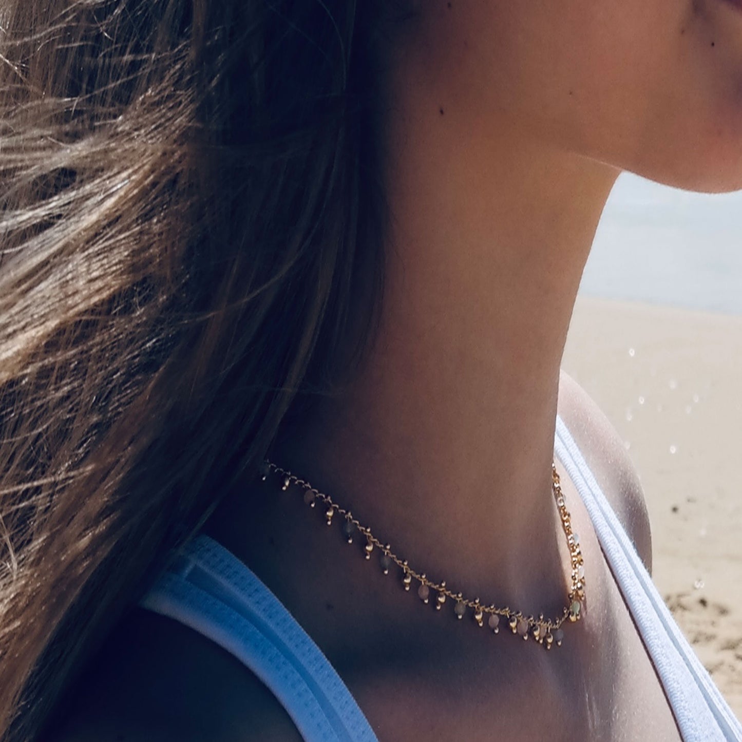 The Lola Necklace - Natural Coloured Beaded Necklace
