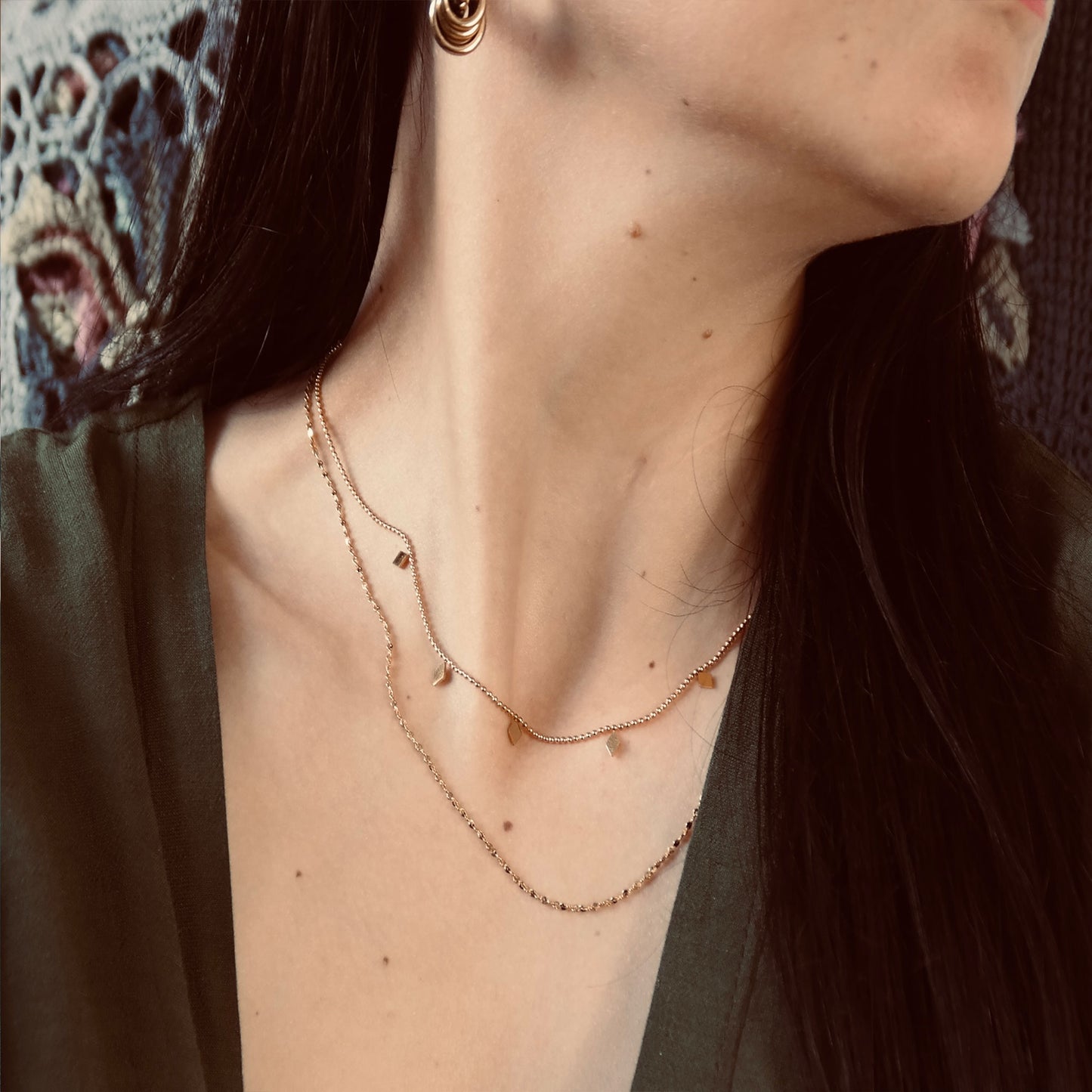 Double Layer Dainty Necklace - Waterproof/Tarnish Proof