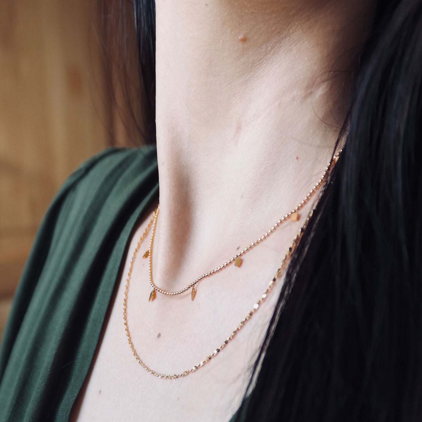 Double Layer Dainty Necklace - Waterproof/Tarnish Proof