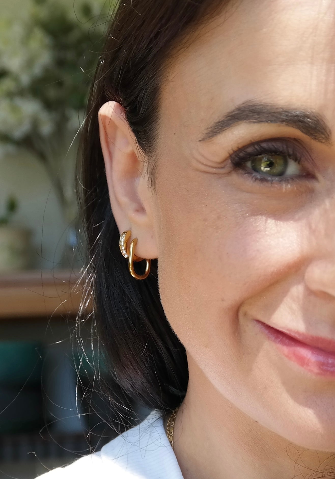 Gold Oval Hoops. Water Resistant