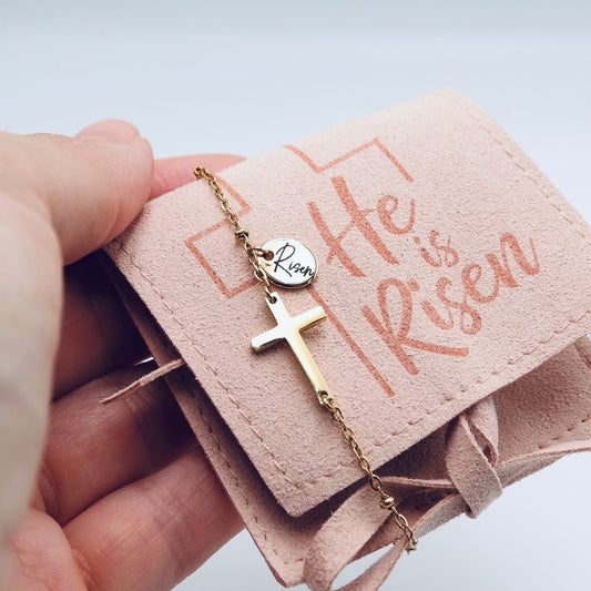 He Is Risen Bracelet - Gold