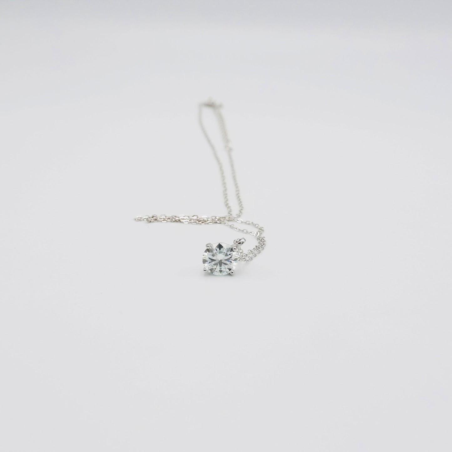 Moissanite 2 Ct-925 Sterling Silver Necklace