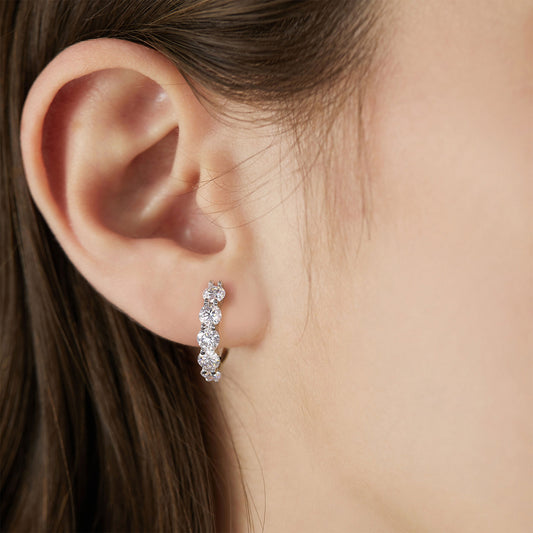 Serenade of Stars - Moissanite Hoops