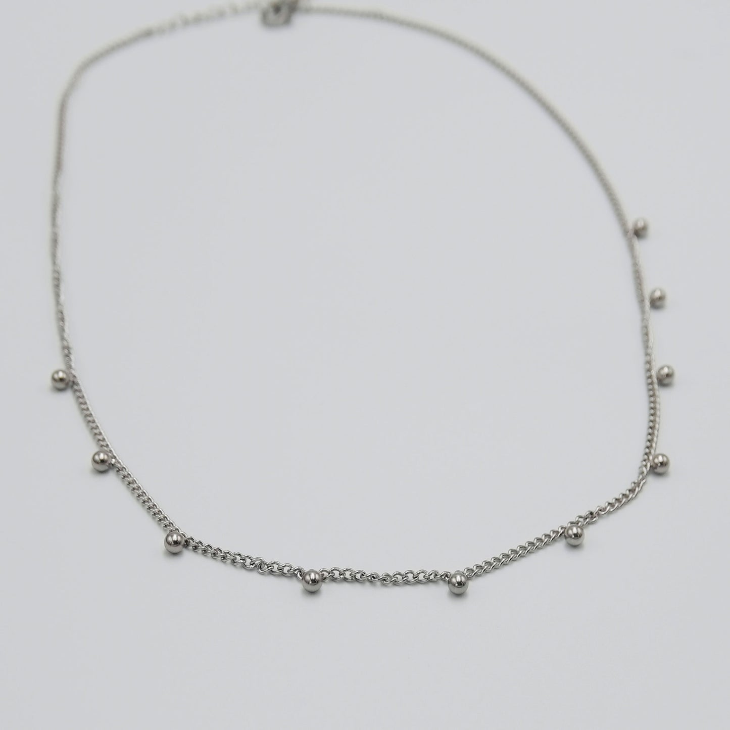 Bobble Necklace Silver- Water and Tarnish Resistant 45 cm