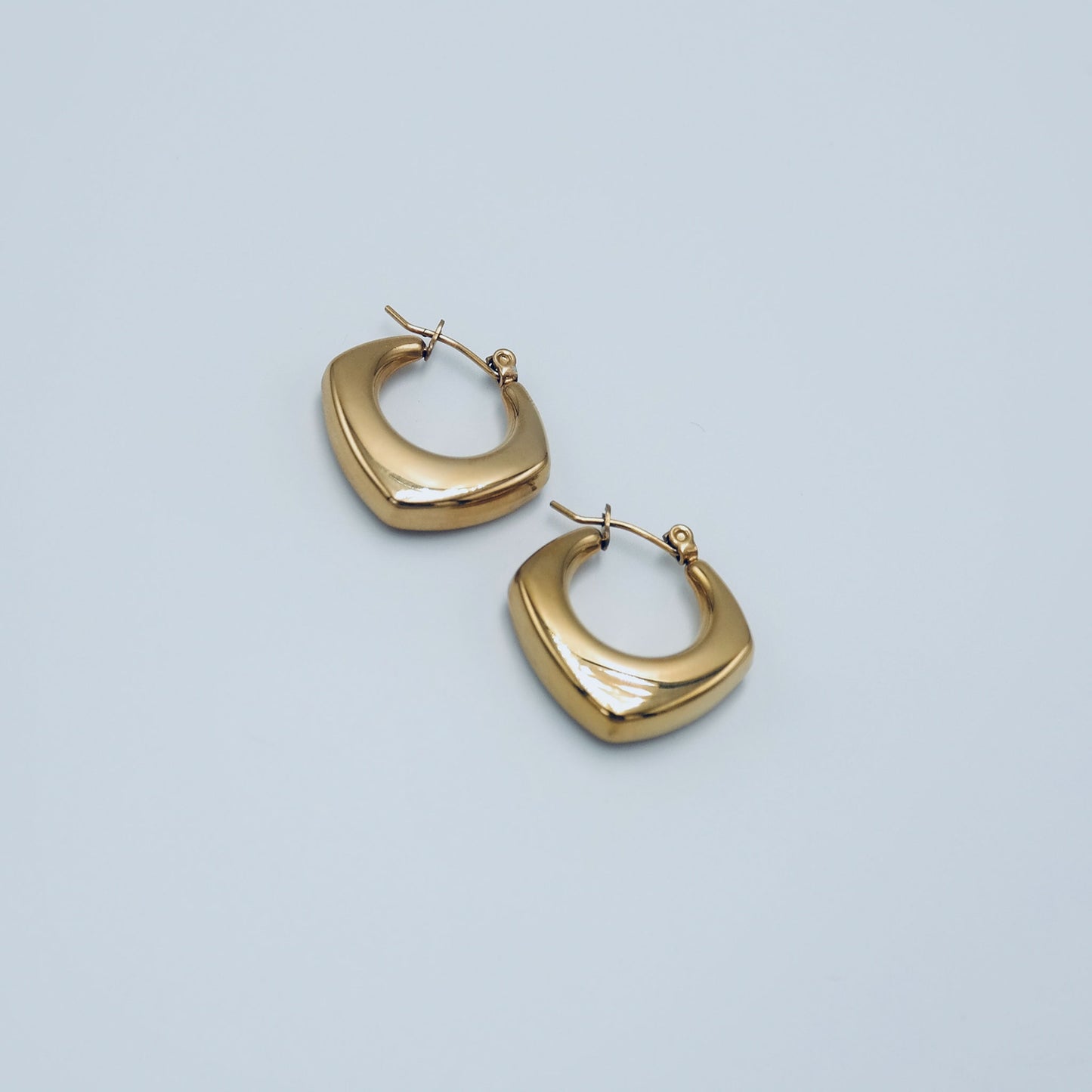 Geometric Hoop - Water/Tarnish Proof Gold